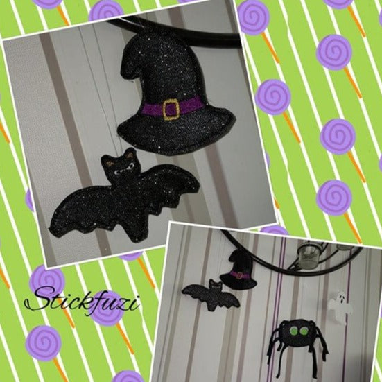 ITH Stickdatei Halloween Anhänger-Set von stiXXie by lajana