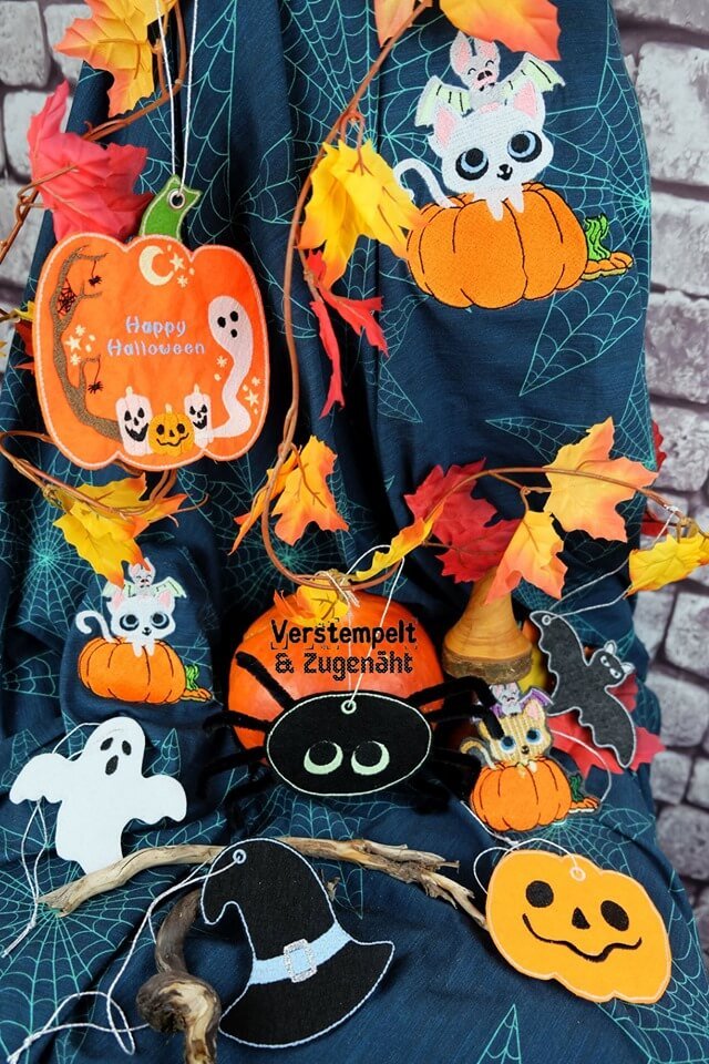 ITH Stickdatei Kürbis Halloween Fensterbild von stiXXie by lajana