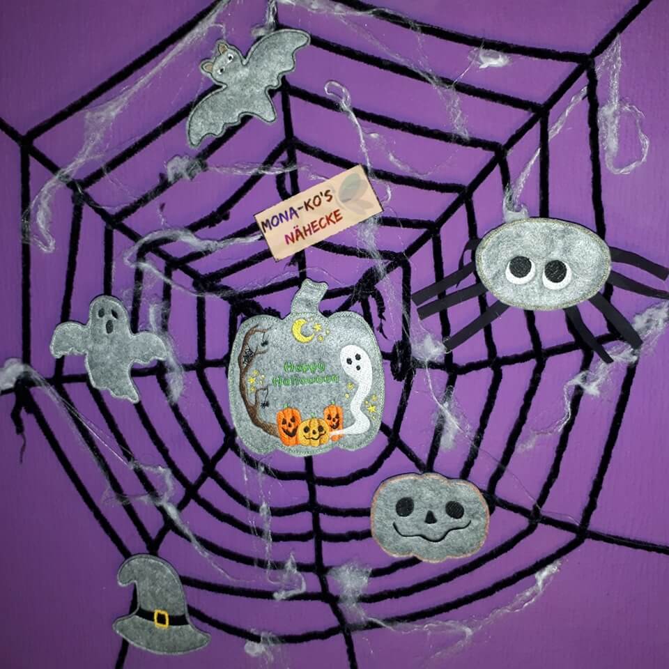 ITH Stickdatei Halloween Anhänger-Set von stiXXie by lajana