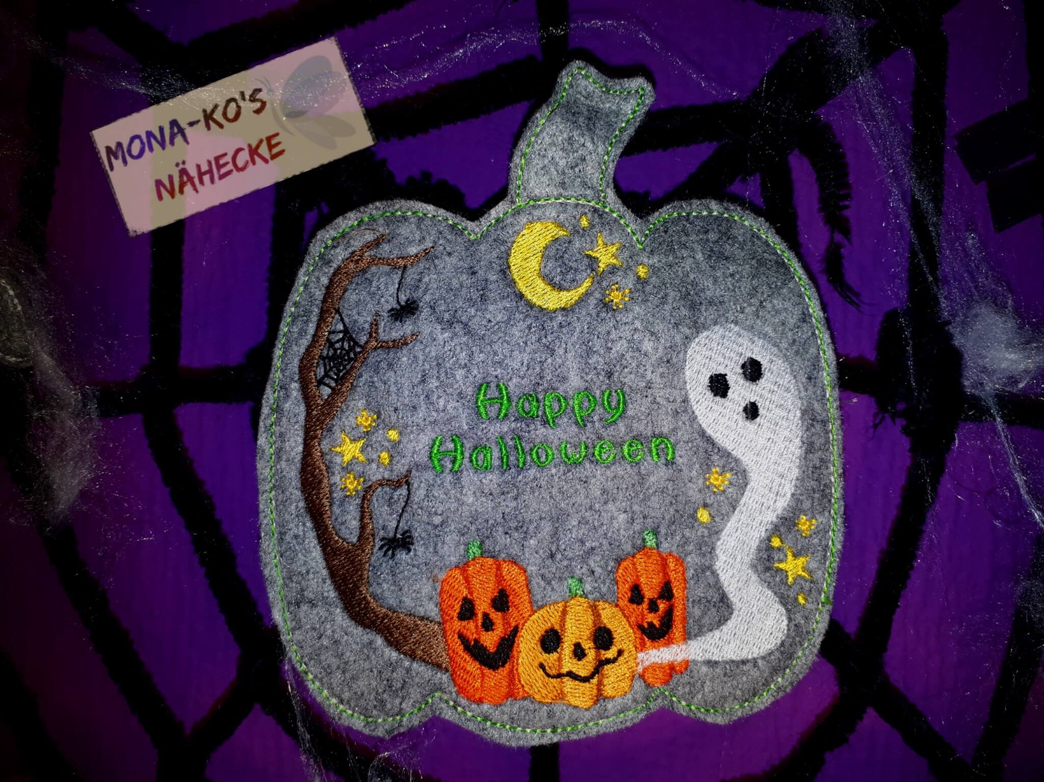 ITH Stickdatei Kürbis Halloween Fensterbild von stiXXie by lajana