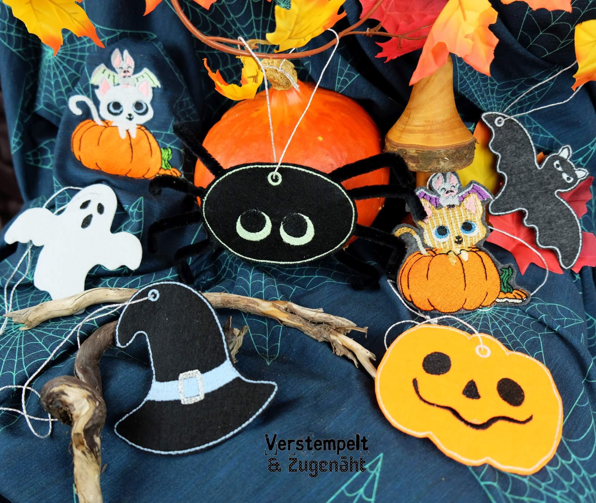 ITH Stickdatei Kürbis Halloween Fensterbild von stiXXie by lajana