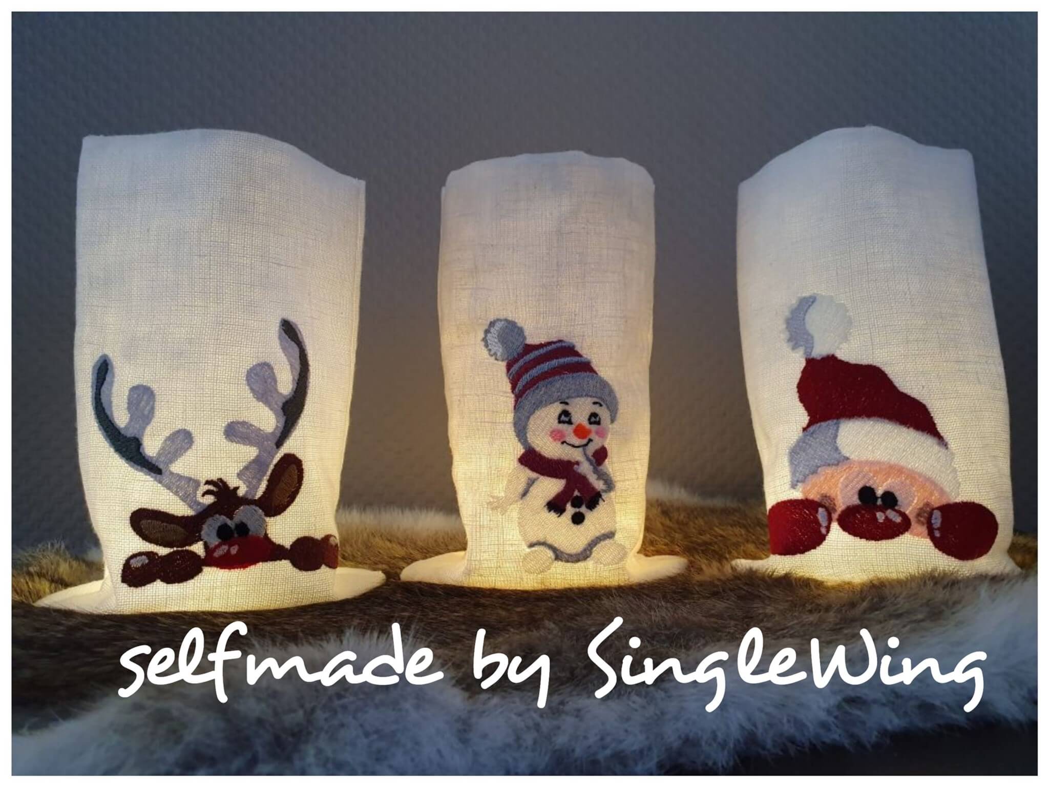 Stickdatei Schneemann Doodle Applikation von stiXXie by lajana