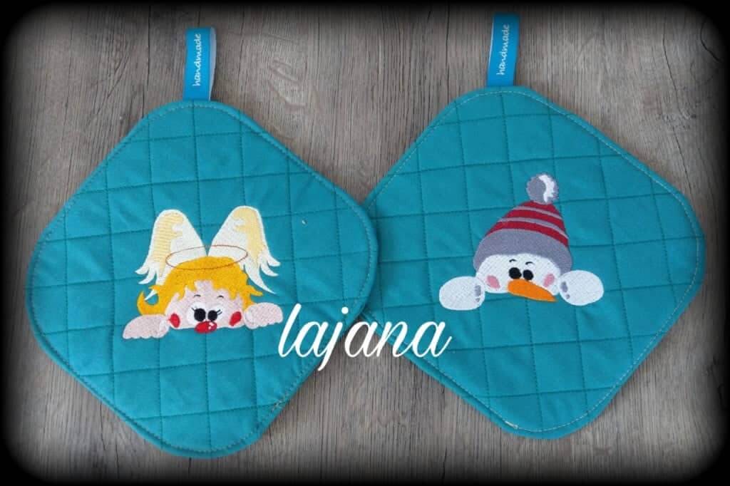 Stickdatei Schneemann und Engel von stiXXie by lajana