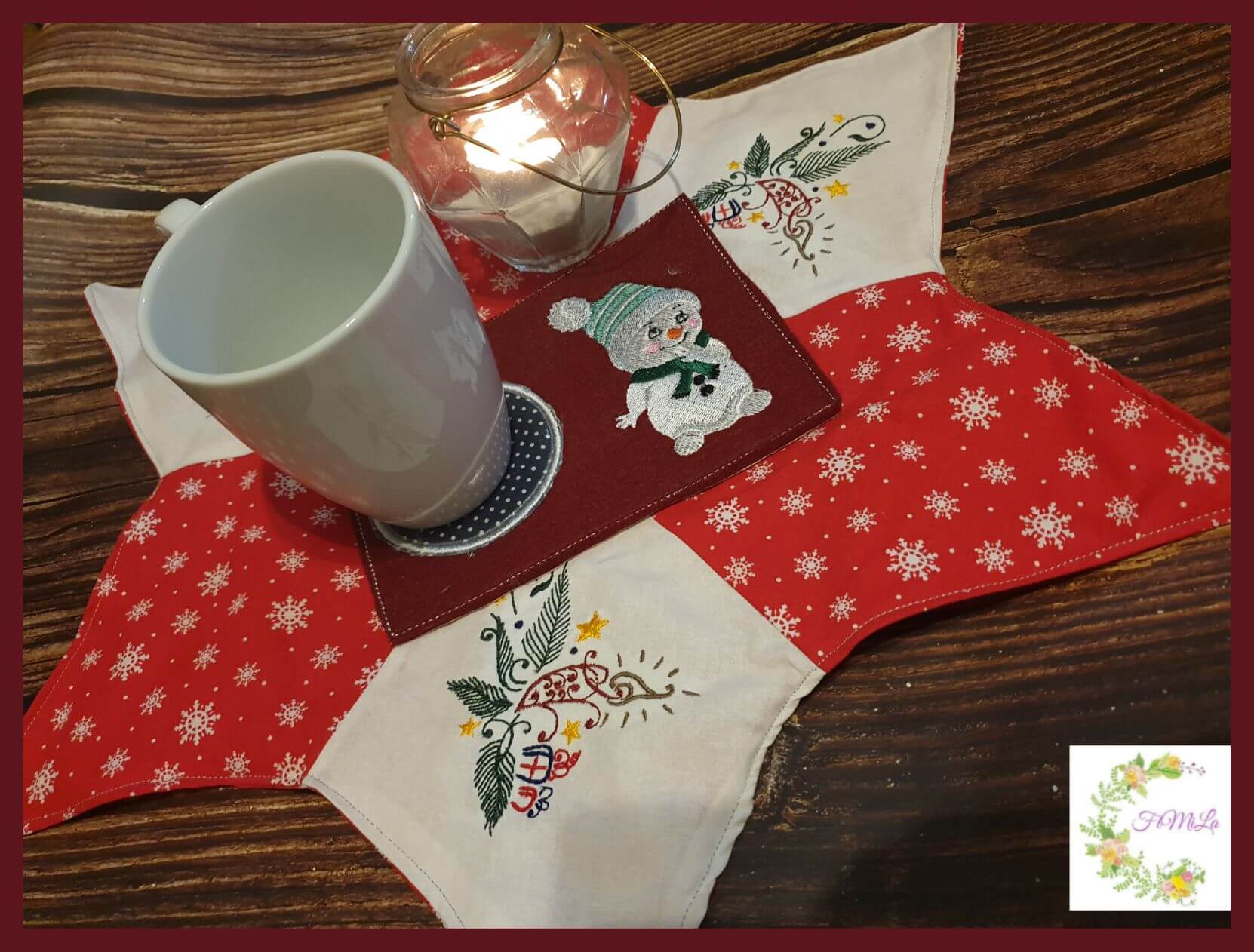 Stickdatei Schneemann Doodle Applikation von stiXXie by lajana