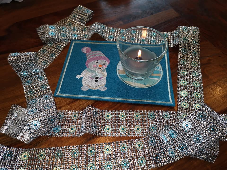 Stickdatei Schneemann Doodle Applikation von stiXXie by lajana