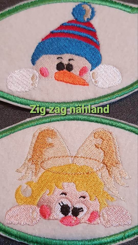 Stickdatei Schneemann und Engel von stiXXie by lajana