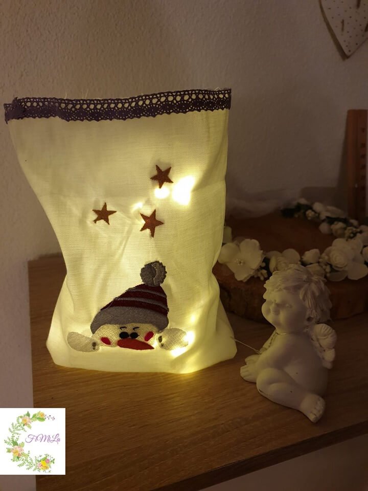 Stickdatei Schneemann und Engel von stiXXie by lajana