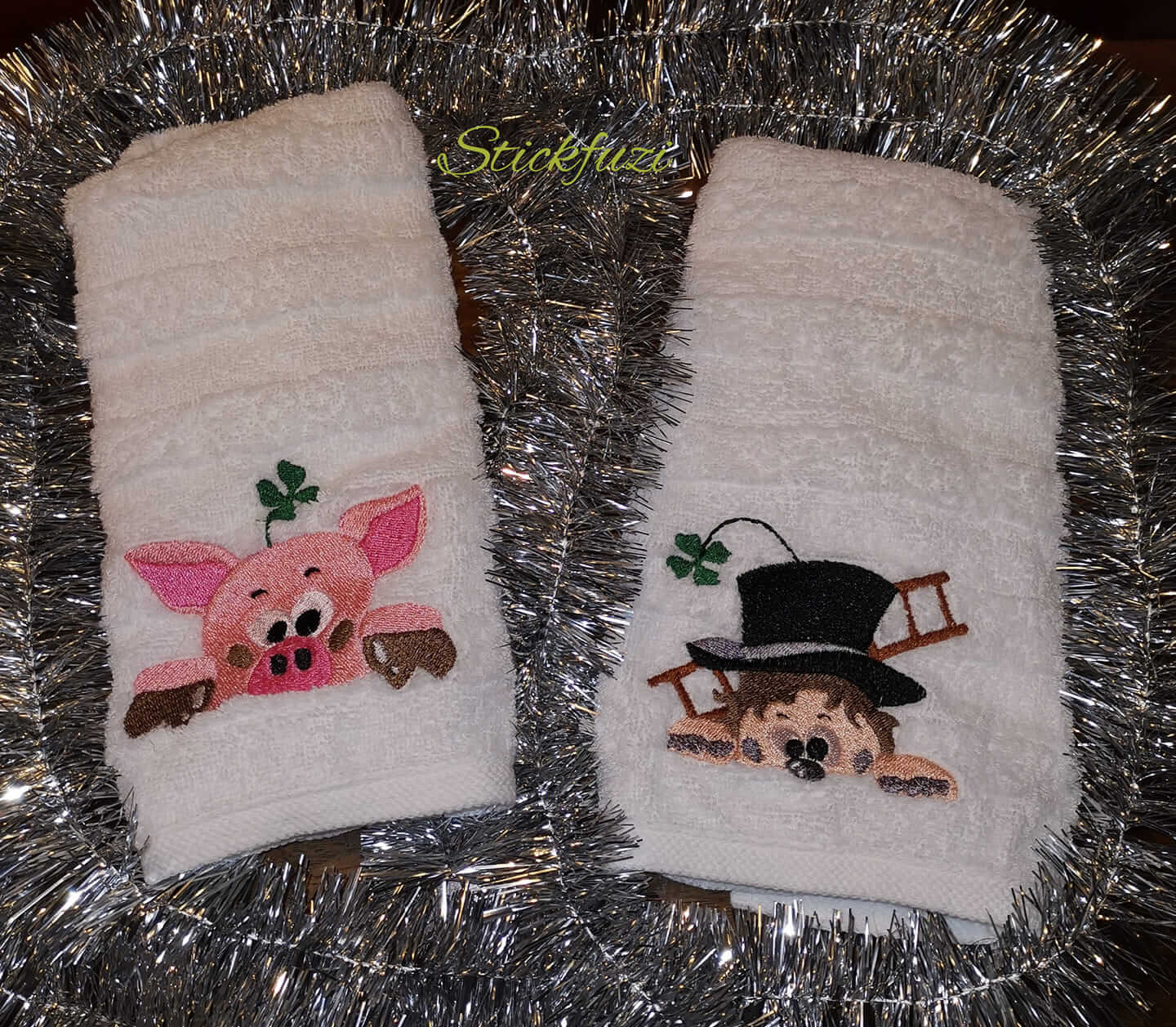 Stickdatei Schornsteinfeger und Schwein von stiXXie by lajana