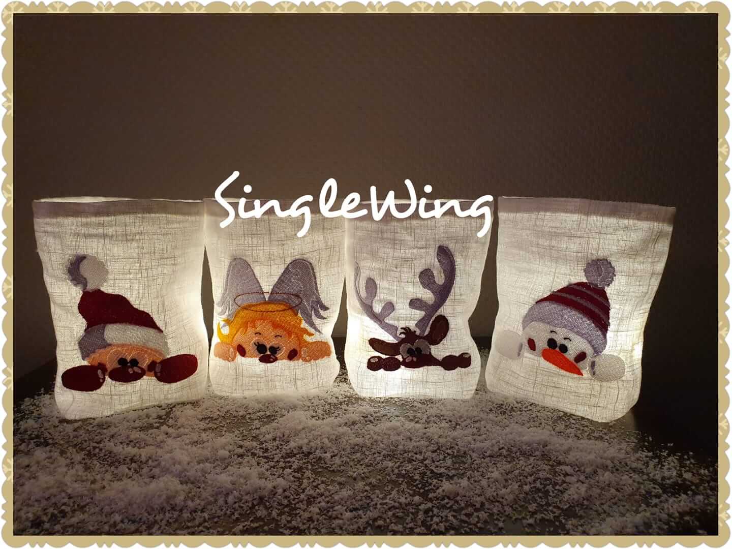 Stickdatei Schneemann und Engel von stiXXie by lajana