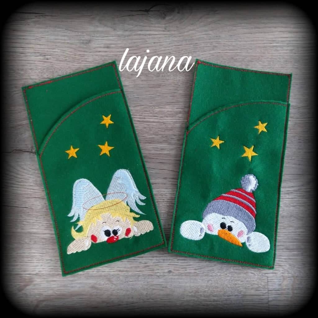 Stickdatei Schneemann und Engel von stiXXie by lajana