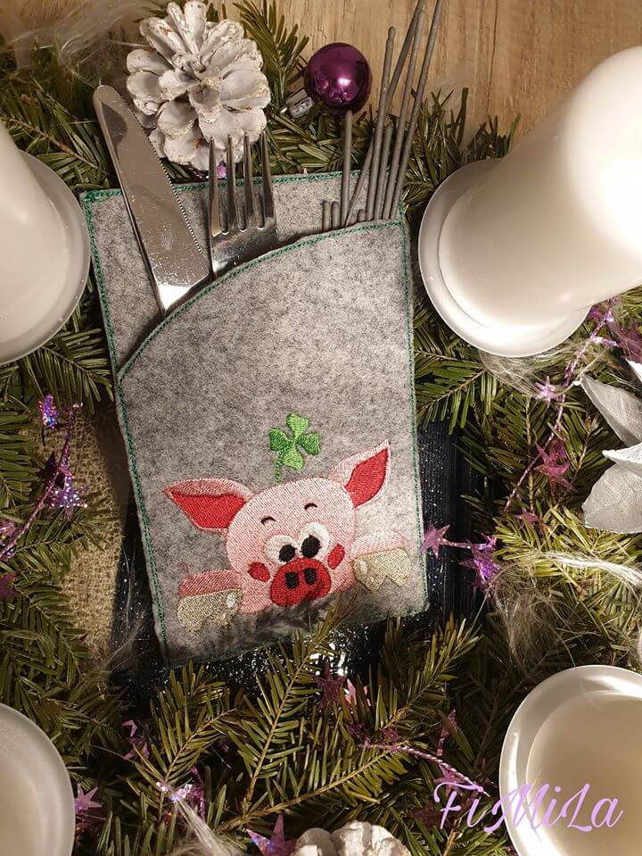 Stickdatei Schornsteinfeger und Schwein von stiXXie by lajana