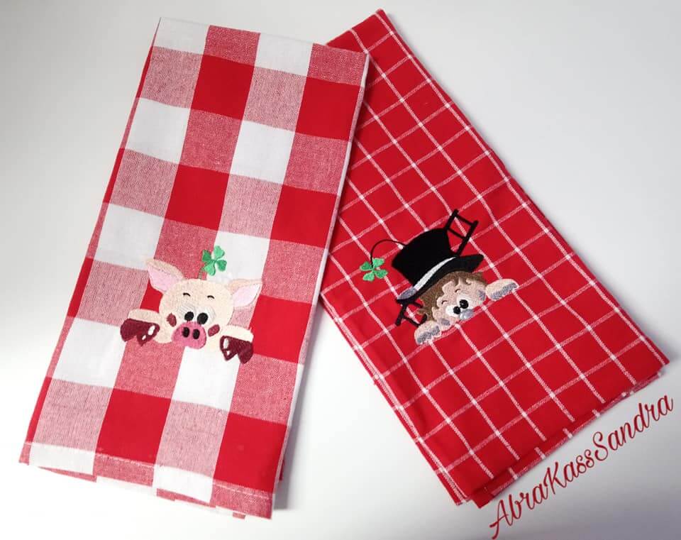 Stickdatei Schornsteinfeger und Schwein von stiXXie by lajana