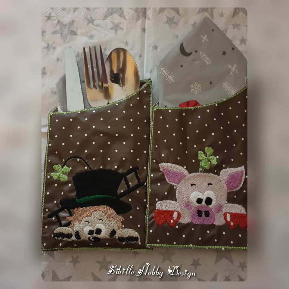 Stickdatei Schornsteinfeger und Schwein von stiXXie by lajana