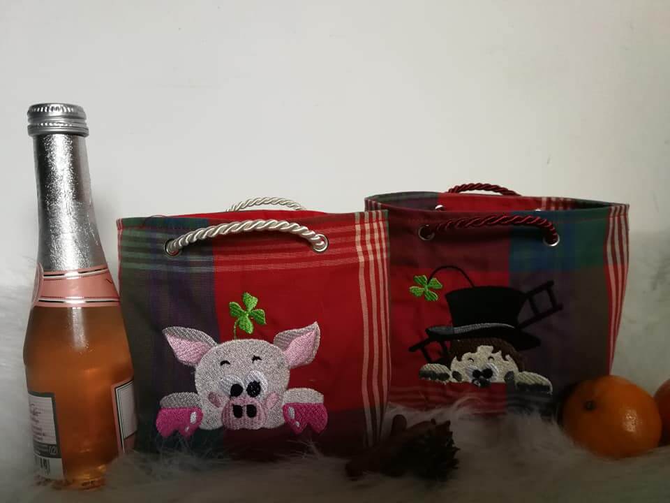 Stickdatei Schornsteinfeger und Schwein von stiXXie by lajana