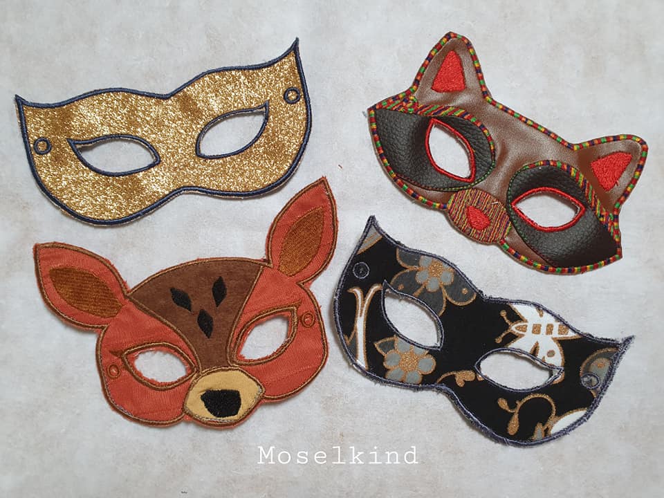 ITH Stickdatei Party Masken von stiXXie by lajana