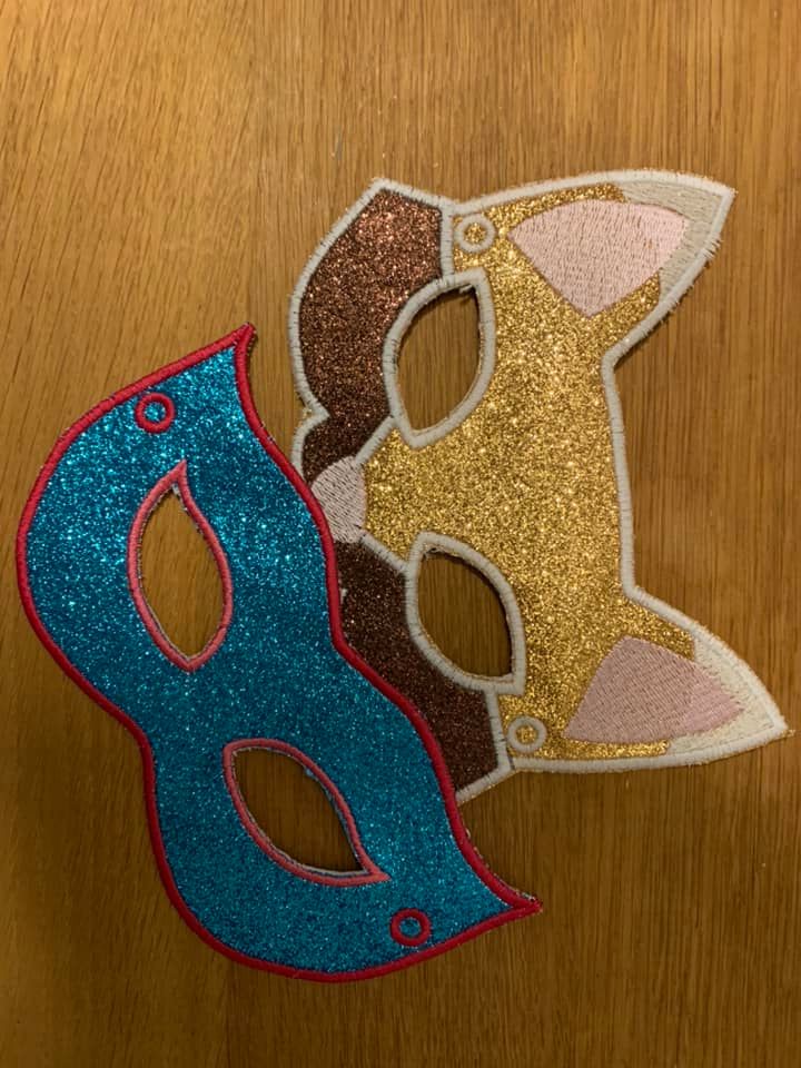 ITH Stickdatei Party Masken von stiXXie by lajana