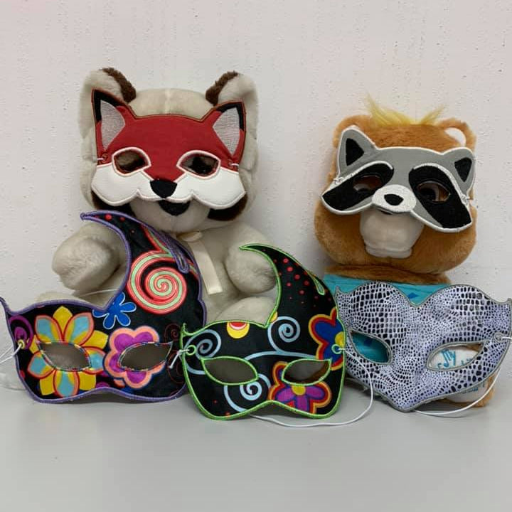 ITH Stickdatei Party Masken von stiXXie by lajana