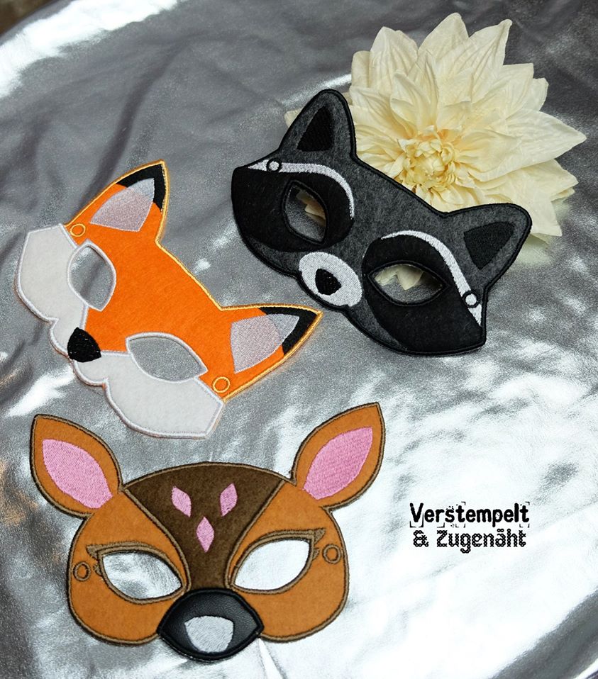 ITH Stickdatei Party Masken von stiXXie by lajana