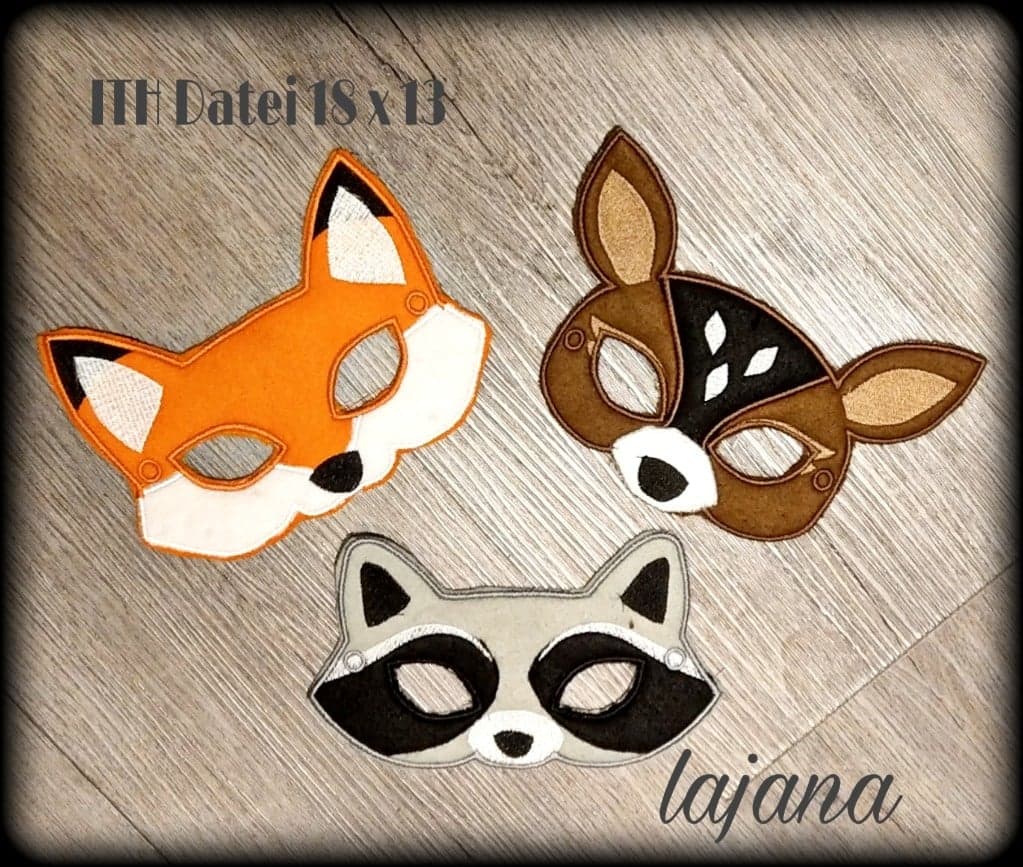 ITH Stickdatei Party Masken von stiXXie by lajana