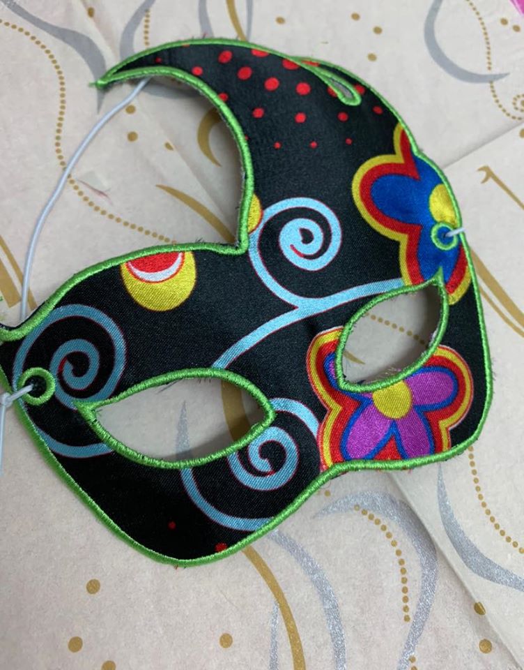 ITH Stickdatei Party Masken von stiXXie by lajana