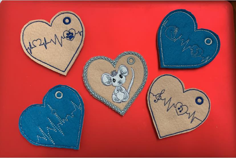 ITH Stickdatei Herzanhänger Set von stiXXie by lajana