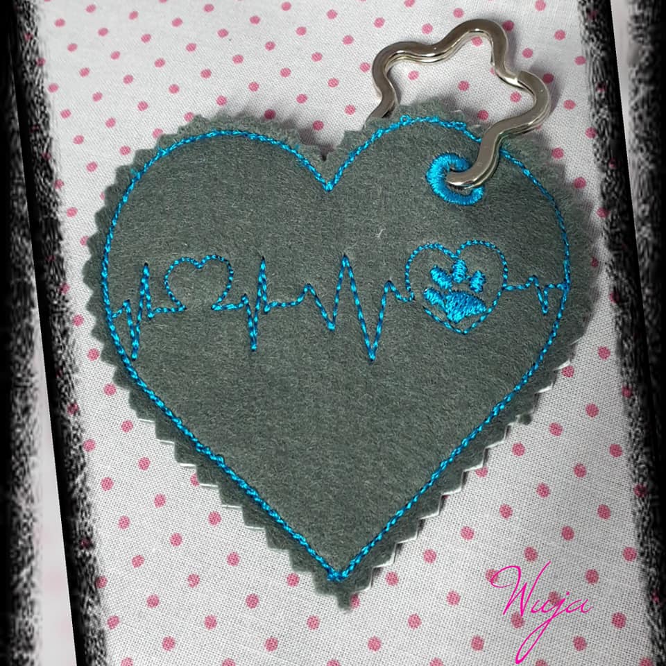 ITH Stickdatei Herzanhänger Set von stiXXie by lajana