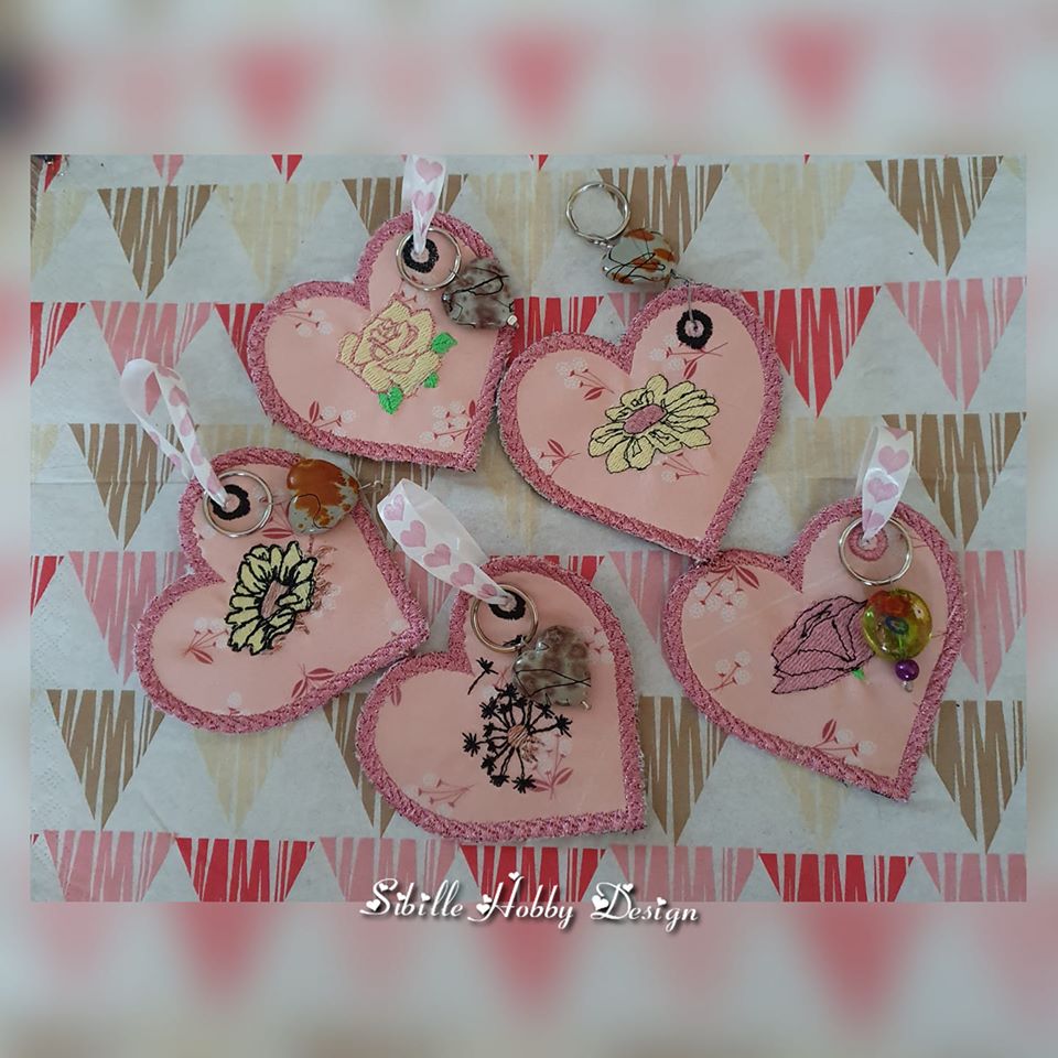 ITH Stickdatei Herzanhänger Set von stiXXie by lajana