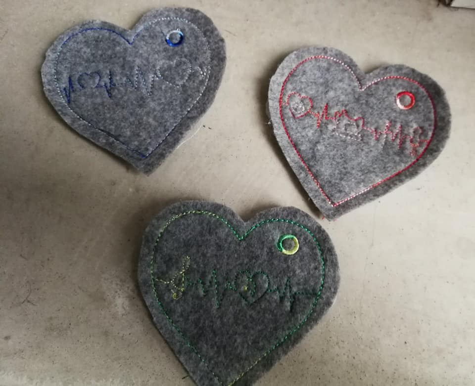 ITH Stickdatei Herzanhänger Set von stiXXie by lajana