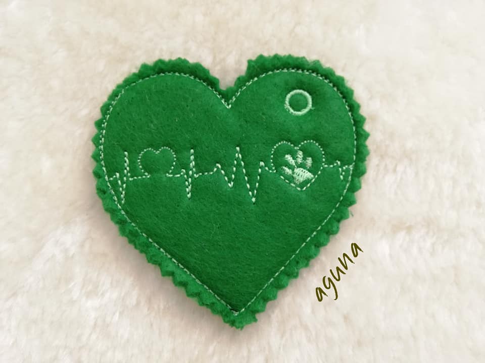 ITH Stickdatei Herzanhänger Set von stiXXie by lajana