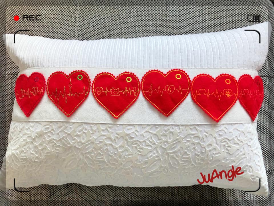 ITH Stickdatei Herzanhänger Set von stiXXie by lajana