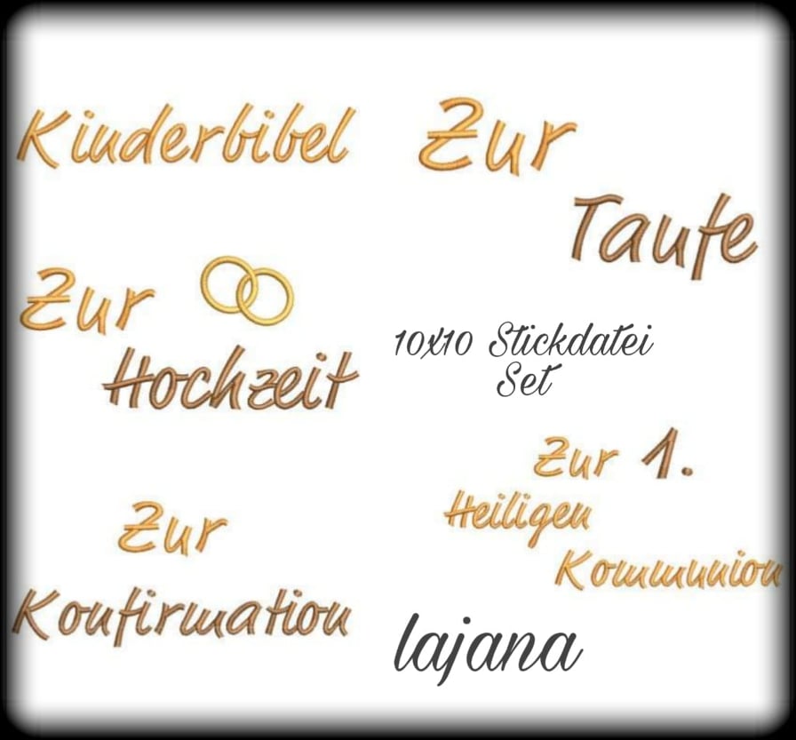 Stickdatei Kirchliche Anlässe Set von stiXXie by lajana