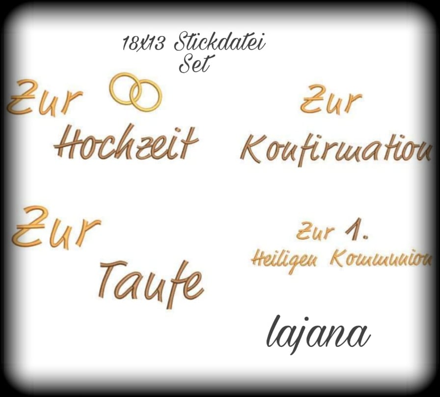 Stickdatei Kirchliche Anlässe Set von stiXXie by lajana