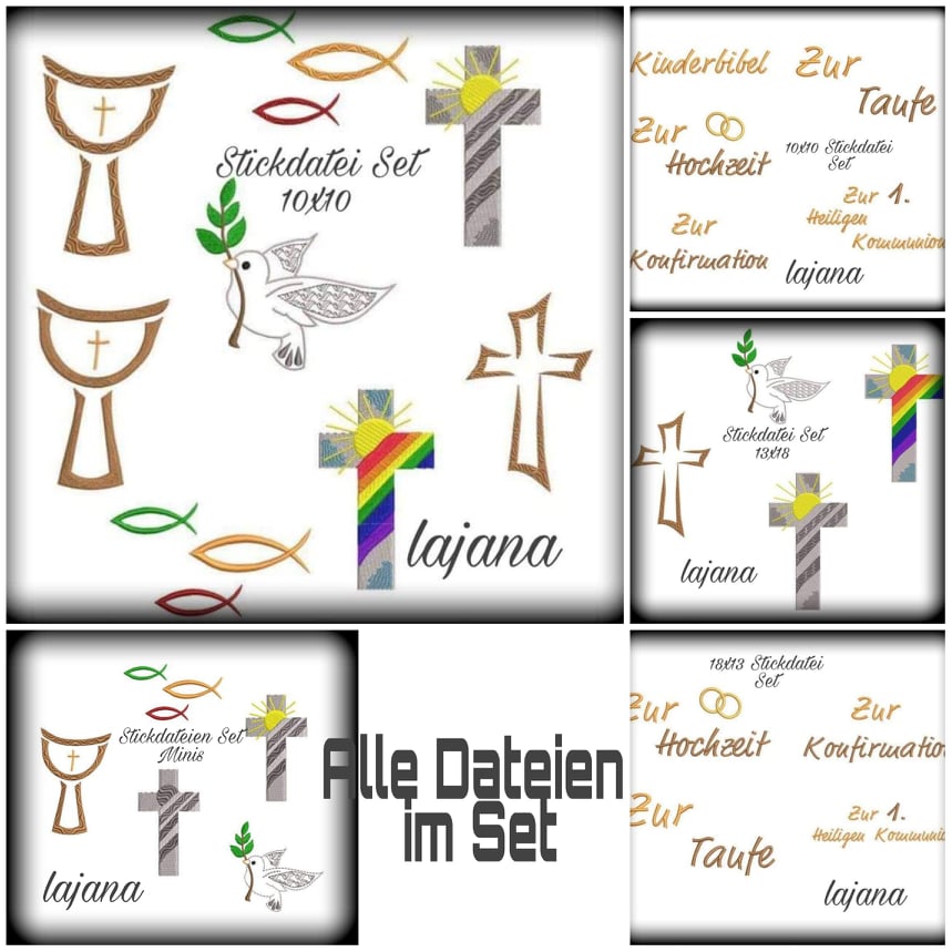 Stickdatei Kirchliche Anlässe Set von stiXXie by lajana