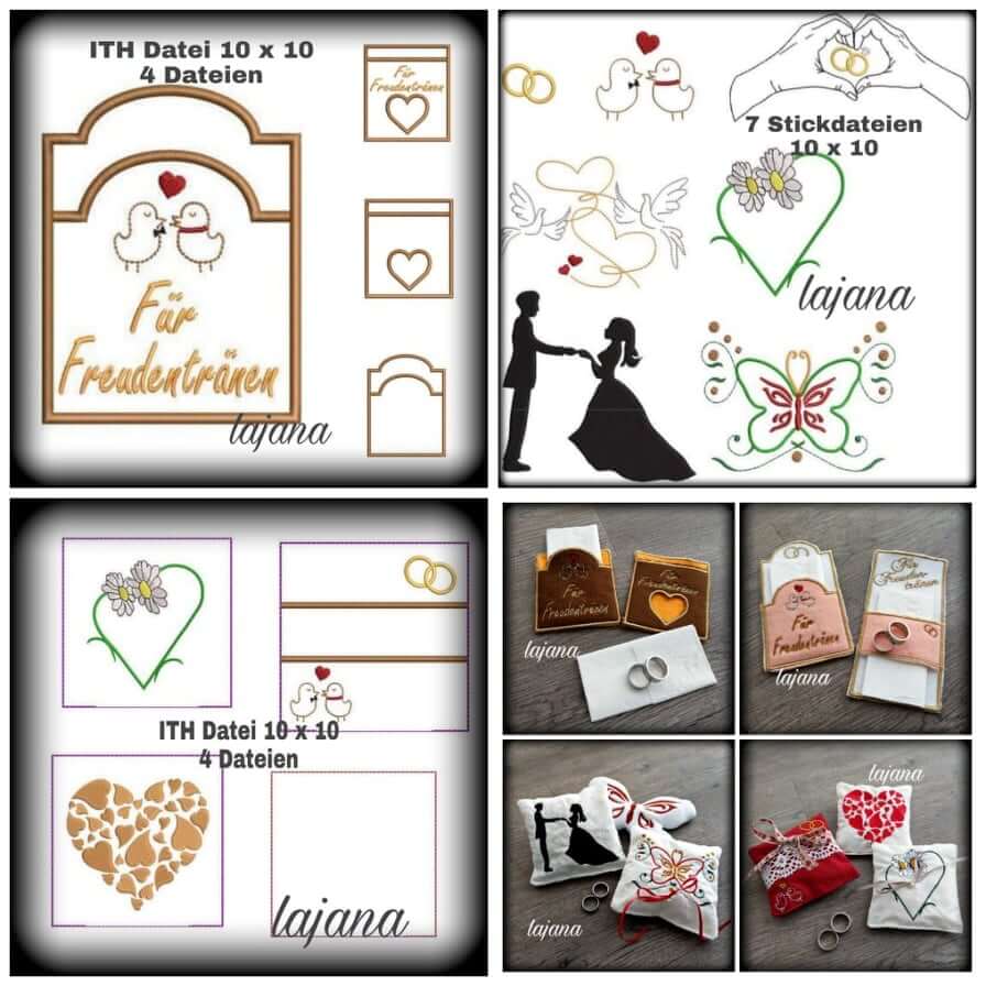 ITH Stickdatei Hochzeit Liebe Set von stiXXie by lajana