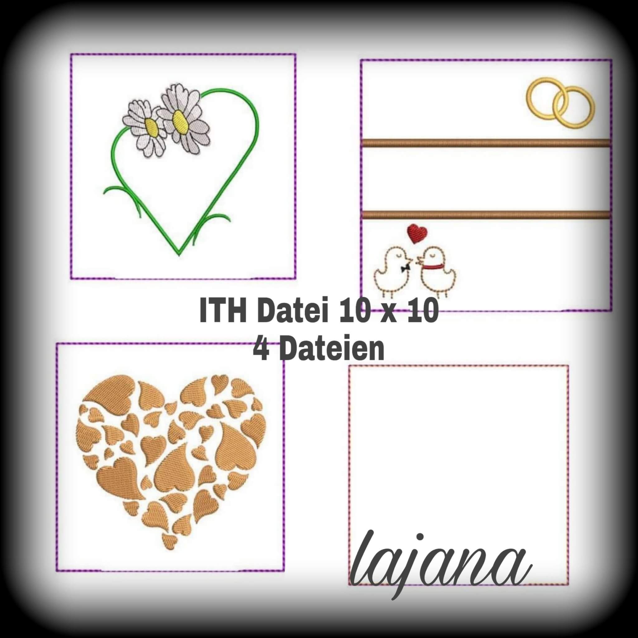 ITH Stickdatei Hochzeit Liebe Set von stiXXie by lajana