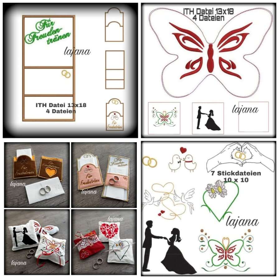 ITH Stickdatei Hochzeit Liebe Set von stiXXie by lajana