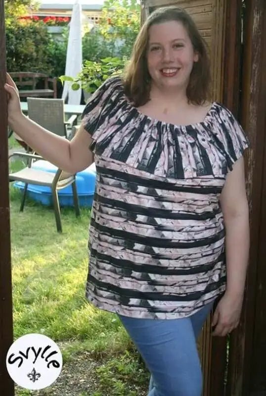 Carmenbluse Schnittmuster E-Book lajana Off-Shoulder-Shirt von stiXXie by lajana