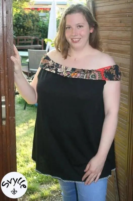 Carmenbluse Schnittmuster E-Book lajana Off-Shoulder-Shirt von stiXXie by lajana