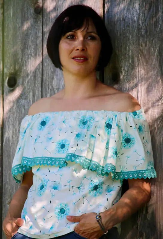 Carmenbluse Schnittmuster E-Book lajana Off-Shoulder-Shirt von stiXXie by lajana