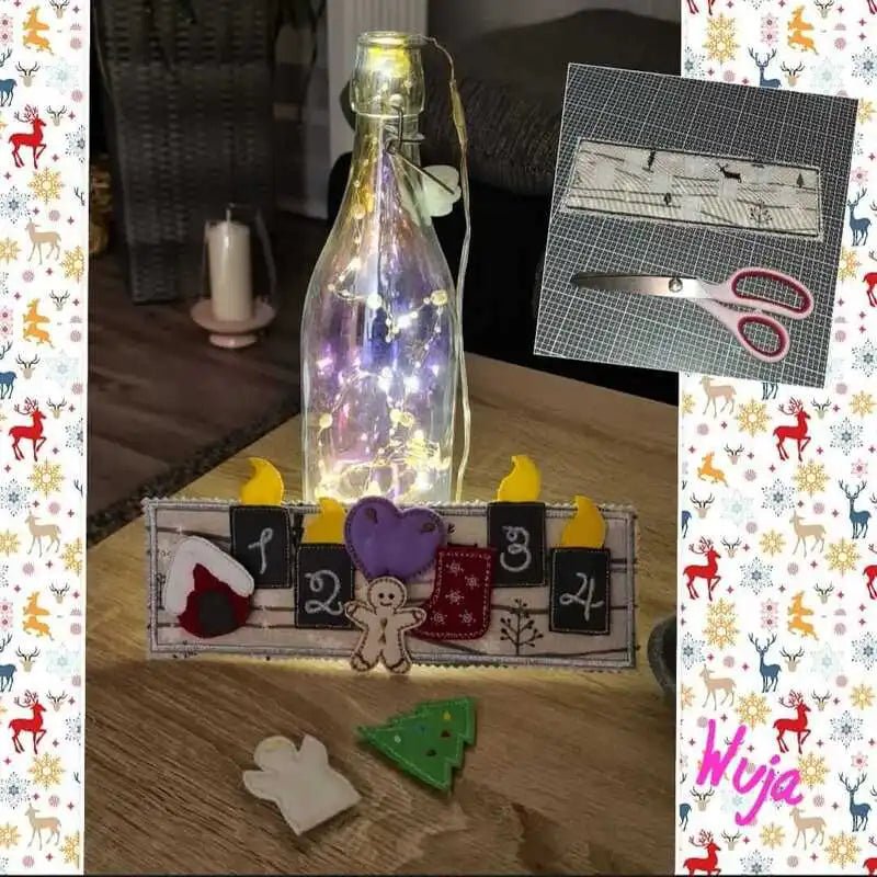 ITH Stickdatei Adventsgesteck 15-Teilig von stiXXie by lajana