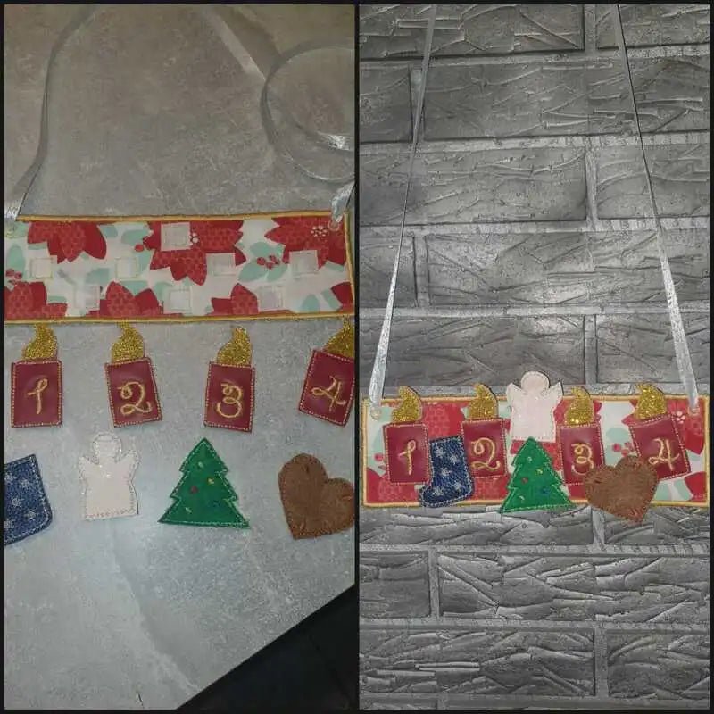 ITH Stickdatei Adventsgesteck 15-Teilig von stiXXie by lajana