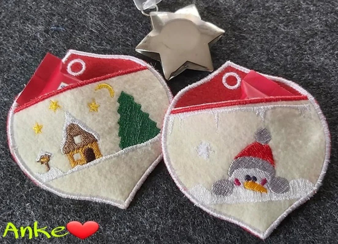 ITH Stickdatei Adventskalender Kugeln von stiXXie by lajana