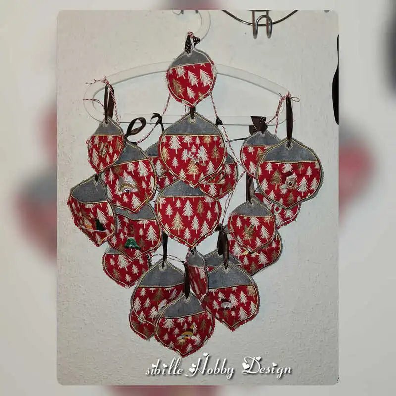 ITH Stickdatei Adventskalender Kugeln von stiXXie by lajana