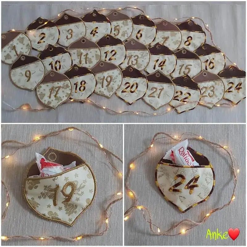 ITH Stickdatei Adventskalender Kugeln von stiXXie by lajana