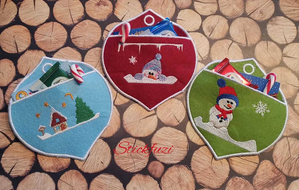 ITH Stickdatei Adventskalender Kugeln von stiXXie by lajana