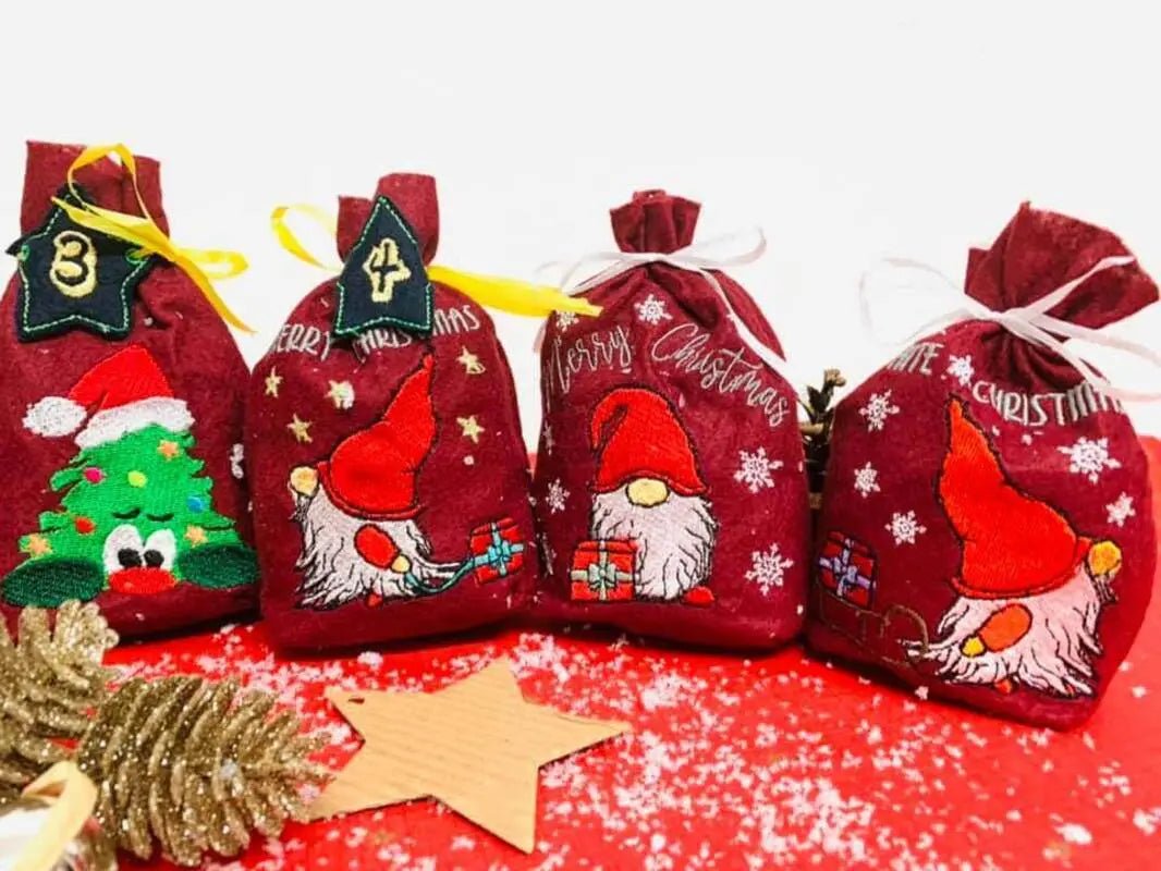 ITH Stickdatei Adventskalender Säckchen von stiXXie by lajana