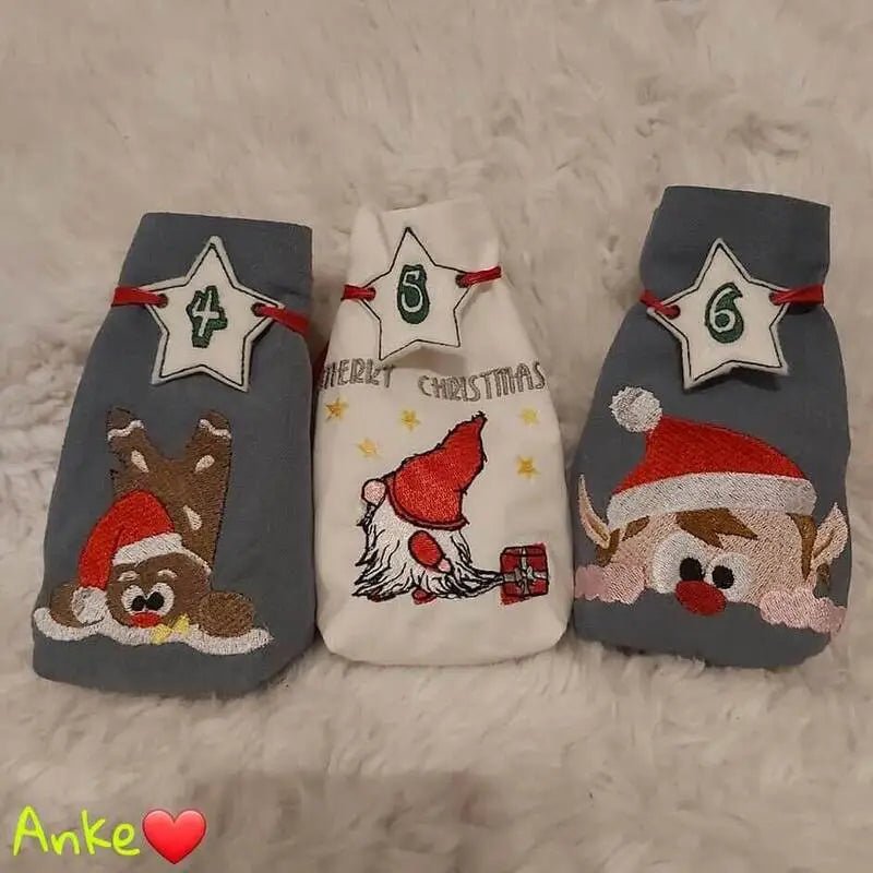 ITH Stickdatei Adventskalender Säckchen von stiXXie by lajana