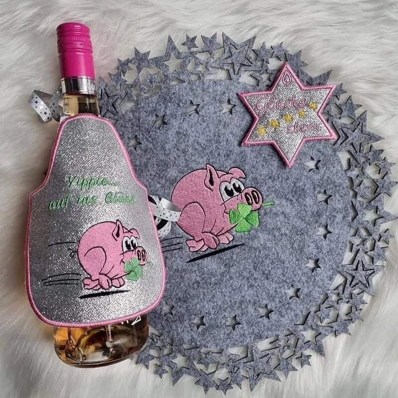 ITH Stickdatei Flaschenschürze Blanko von stiXXie by lajana