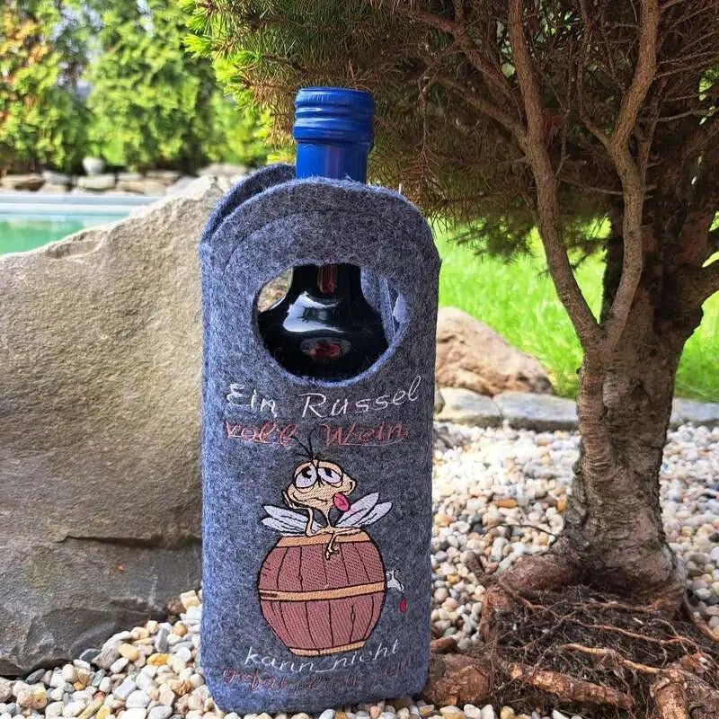 ITH Stickdatei Tasche Filz Flaschentaschen von stiXXie by lajana