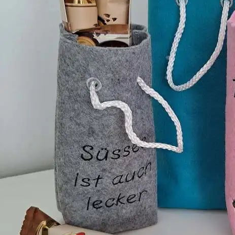 ITH Stickdatei Tasche Filz Flaschentaschen von stiXXie by lajana